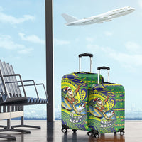 Cook Islands Christmas Luggage Cover Santa Riding Flying Fish DT05 - Polynesian Pride