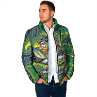 Cook Islands Christmas Padded Jacket Santa Riding Flying Fish DT05 - Polynesian Pride