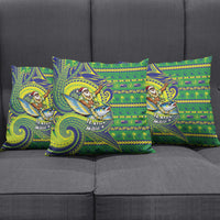 Cook Islands Christmas Pillow Cover Santa Riding Flying Fish DT05 - Polynesian Pride