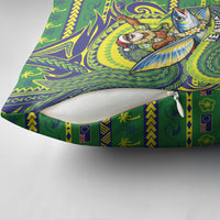 Cook Islands Christmas Pillow Cover Santa Riding Flying Fish DT05 - Polynesian Pride