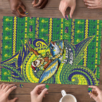 Cook Islands Christmas Puzzle Santa Riding Flying Fish DT05 - Polynesian Pride