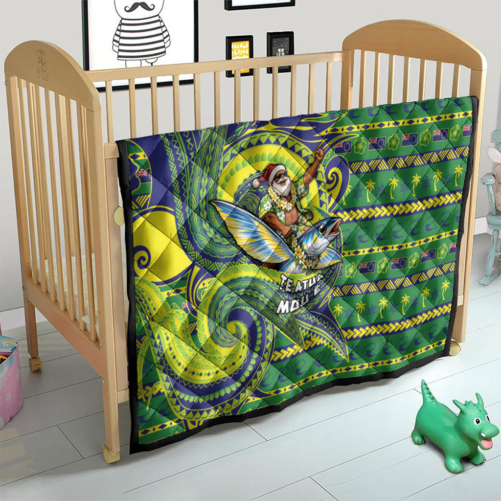 Cook Islands Christmas Quilt Santa Riding Flying Fish DT05 - Polynesian Pride