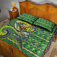 Cook Islands Christmas Quilt Bed Set Santa Riding Flying Fish DT05 - Polynesian Pride