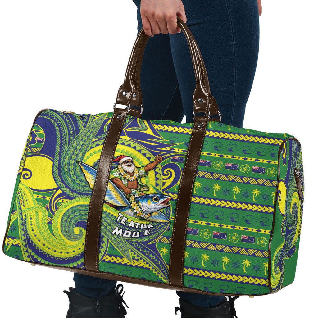 Cook Islands Christmas Travel Bag Santa Riding Flying Fish DT05 - Polynesian Pride