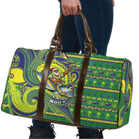 Cook Islands Christmas Travel Bag Santa Riding Flying Fish DT05 - Polynesian Pride