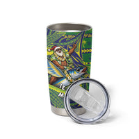 Cook Islands Christmas Tumbler Cup Santa Riding Flying Fish DT05 - Polynesian Pride