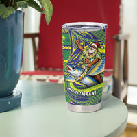 Cook Islands Christmas Tumbler Cup Santa Riding Flying Fish DT05 - Polynesian Pride