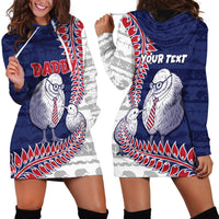 Personalised New Zealand Father's Day Hoodie Dress Daddy Kiwi Bird Silver Ferns