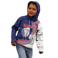 Personalised New Zealand Father's Day Kid Hoodie Daddy Kiwi Bird Silver Ferns