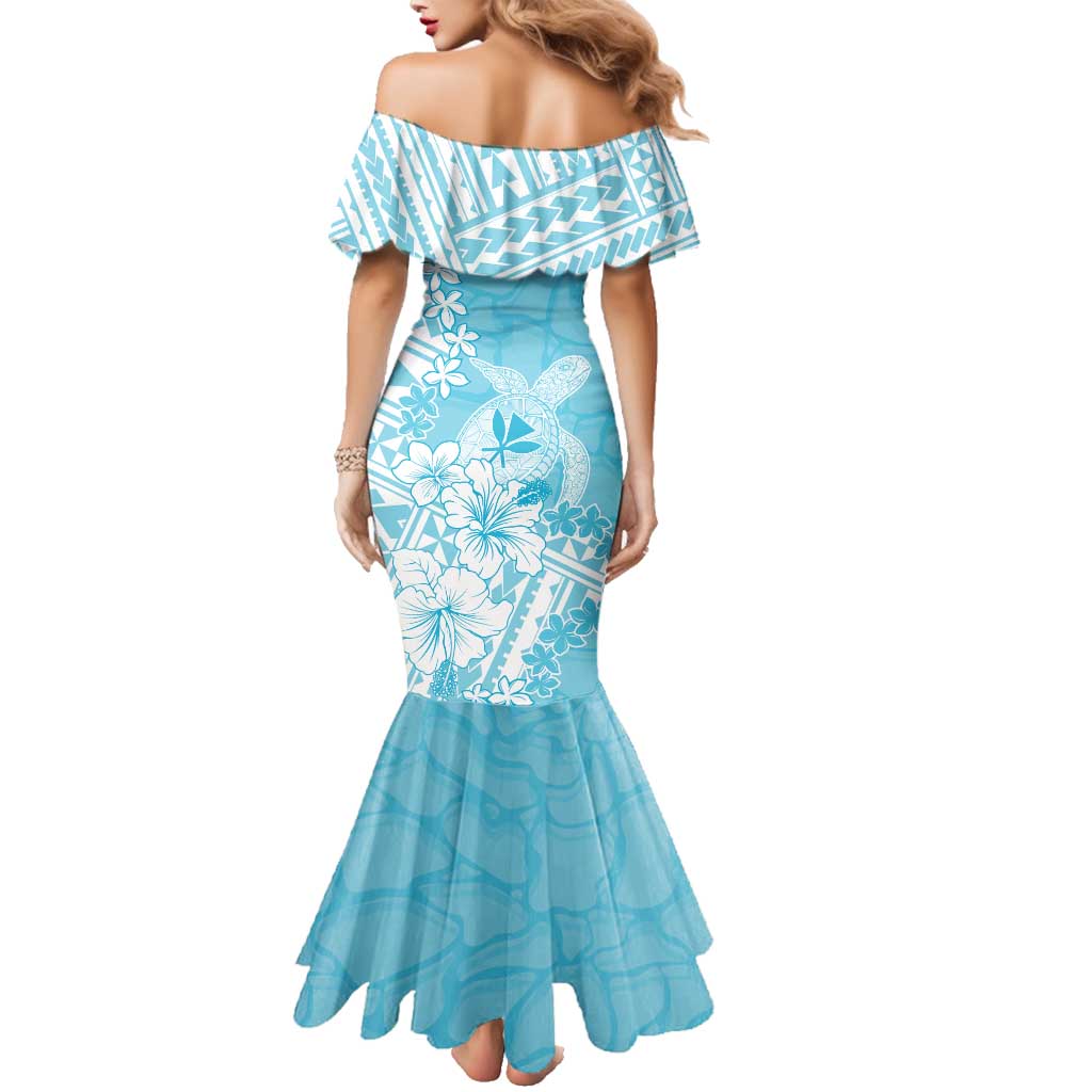 Hawaii Kanaka Maoli Family Matching Mermaid Dress and Hawaiian Shirt Polynesian Turtle Tattoo