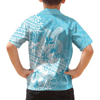 Hawaii Kanaka Maoli Family Matching Off Shoulder Short Dress and Hawaiian Shirt Polynesian Turtle Tattoo DT05 - Polynesian Pride