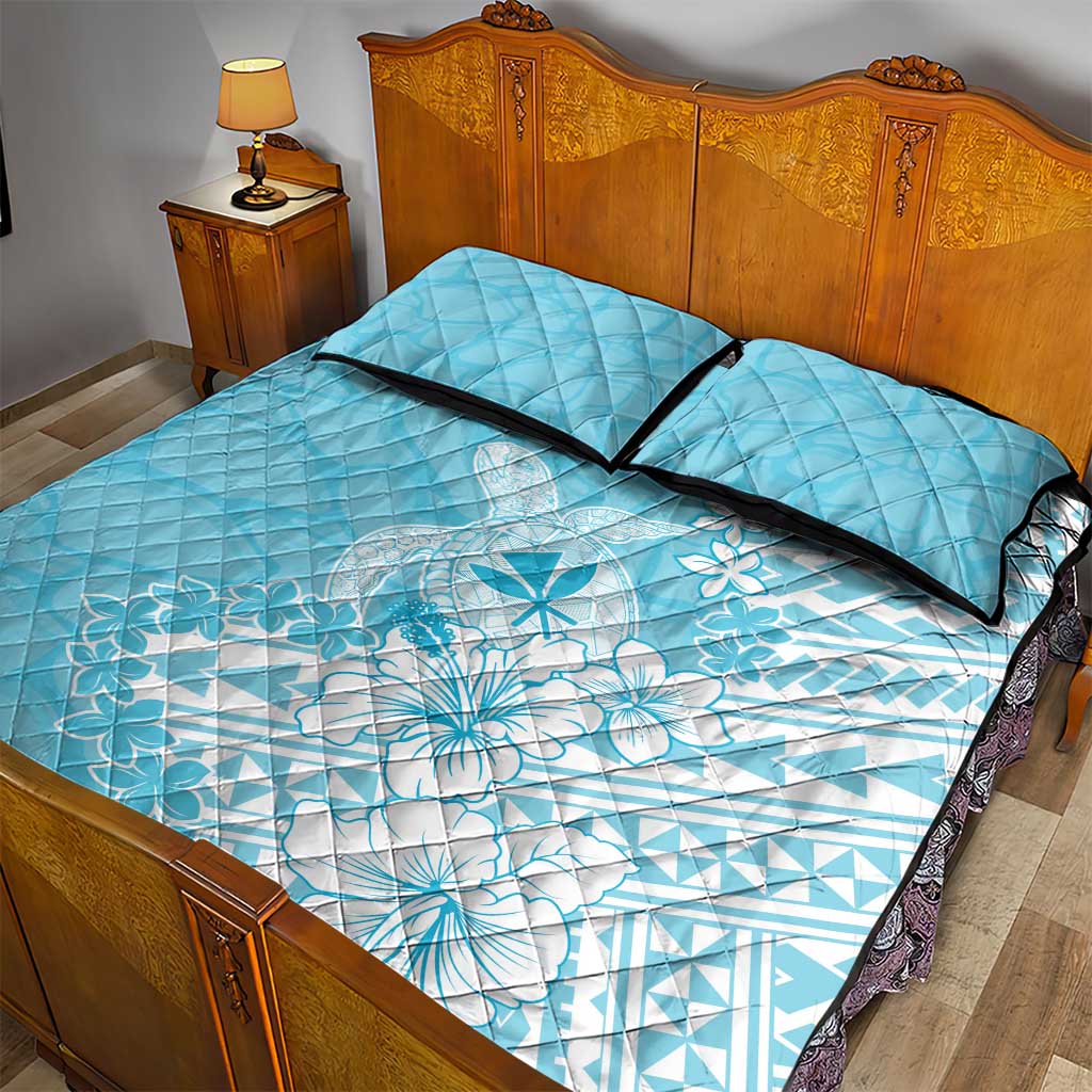 Hawaii Kanaka Maoli Quilt Bed Set Polynesian Turtle Tattoo