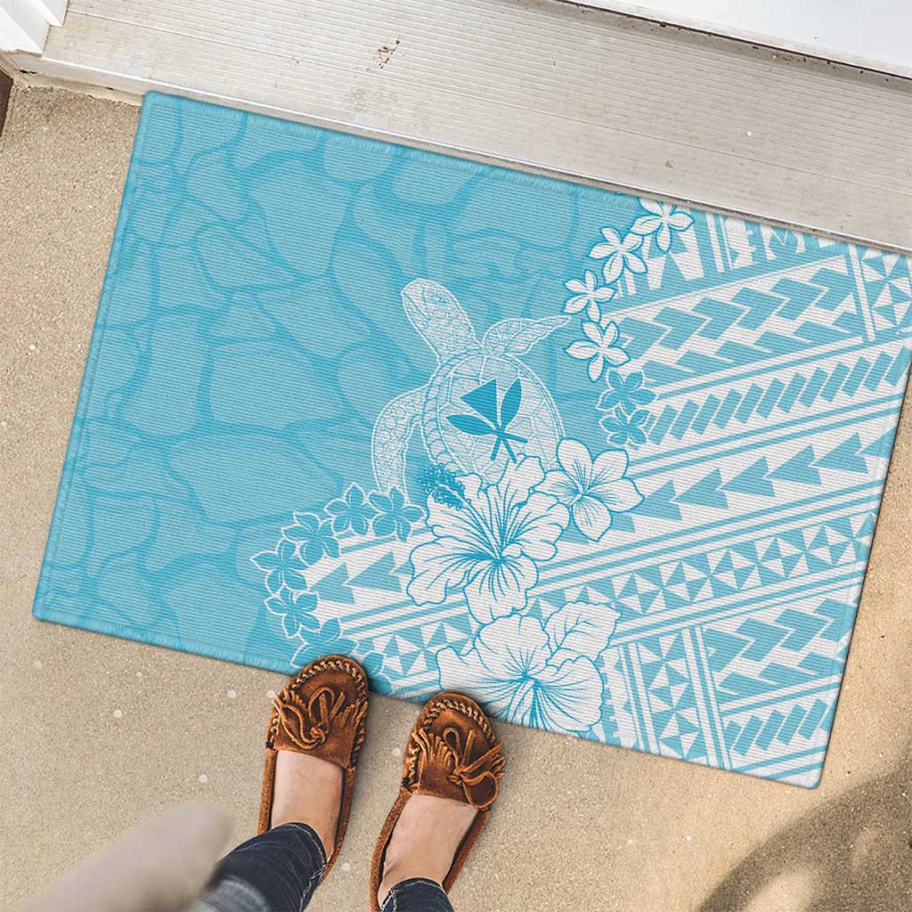 Hawaii Kanaka Maoli Rubber Doormat Polynesian Turtle Tattoo