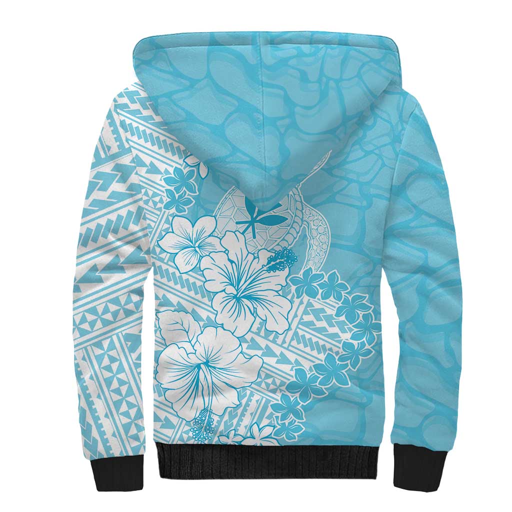 Hawaii Kanaka Maoli Sherpa Hoodie Polynesian Turtle Tattoo