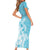 Hawaii Kanaka Maoli Short Sleeve Bodycon Dress Polynesian Turtle Tattoo