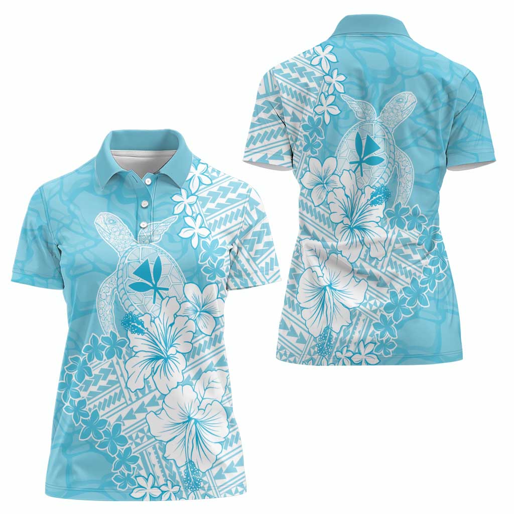 Hawaii Kanaka Maoli Women Polo Shirt Polynesian Turtle Tattoo