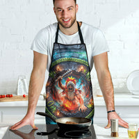 3D Illusion Nightmarchers Halloween Apron Hawaiian Warrior Spirit Lava Portal