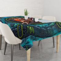 3D Illusion Nightmarchers Halloween Tablecloth Hawaiian Warrior Spirit Lava Portal