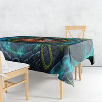3D Illusion Nightmarchers Halloween Tablecloth Hawaiian Warrior Spirit Lava Portal