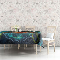 3D Illusion Nightmarchers Halloween Tablecloth Hawaiian Warrior Spirit Lava Portal