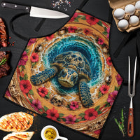 3D Illusion Honu Halloween Apron Hawaiian Sea Turtle Skull Shell Vortex