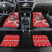 Wallis And Futuna Christmas Car Mats Santa Riding Ocean Dolphin