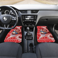 Wallis And Futuna Christmas Car Mats Santa Riding Ocean Dolphin