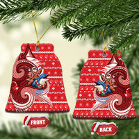 Wallis And Futuna Christmas Ceramic Ornament Santa Riding Ocean Dolphin