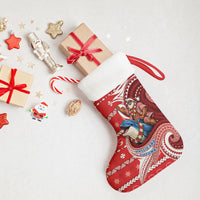 Wallis And Futuna Christmas Stocking Santa Riding Ocean Dolphin