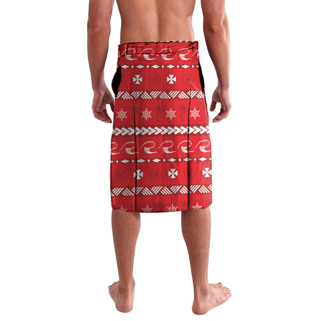 Wallis And Futuna Christmas Lavalava Santa Riding Ocean Dolphin