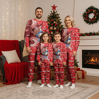 Wallis And Futuna Christmas Pajama Set Santa Riding Ocean Dolphin