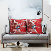 Wallis And Futuna Christmas Pillow Cover Santa Riding Ocean Dolphin DT05 - Polynesian Pride