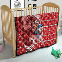 Wallis And Futuna Christmas Quilt Santa Riding Ocean Dolphin