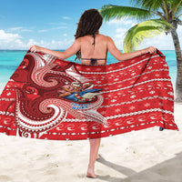 Wallis And Futuna Christmas Sarong Santa Riding Ocean Dolphin DT05 - Polynesian Pride