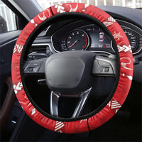 Wallis And Futuna Christmas Steering Wheel Cover Santa Riding Ocean Dolphin DT05 - Polynesian Pride