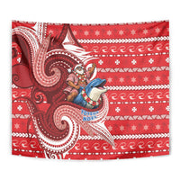 Wallis And Futuna Christmas Tapestry Santa Riding Ocean Dolphin DT05 - Polynesian Pride
