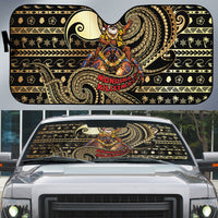 Niue Christmas Auto Sun Shade Santa Riding Coconut Crab DT05 Gold - Polynesian Pride