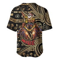 Niue Christmas Baseball Jersey Santa Riding Coconut Crab