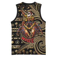 Niue Christmas Basketball Jersey Santa Riding Coconut Crab DT05 - Polynesian Pride