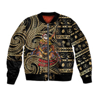 Niue Christmas Bomber Jacket Santa Riding Coconut Crab