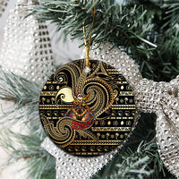 Niue Christmas Ceramic Ornament Santa Riding Coconut Crab DT05 - Polynesian Pride