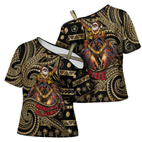 Niue Christmas Cross Shoulder Shirt Santa Riding Coconut Crab DT05 - Polynesian Pride