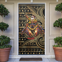 Niue Christmas Door Cover Santa Riding Coconut Crab