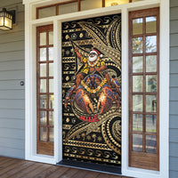 Niue Christmas Door Cover Santa Riding Coconut Crab