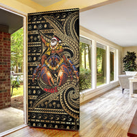 Niue Christmas Door Cover Santa Riding Coconut Crab