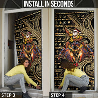 Niue Christmas Door Cover Santa Riding Coconut Crab