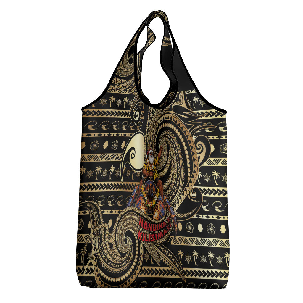 Niue Christmas Grocery Bag Santa Riding Coconut Crab DT05 - Polynesian Pride
