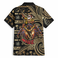 Niue Christmas Hawaiian Shirt Santa Riding Coconut Crab