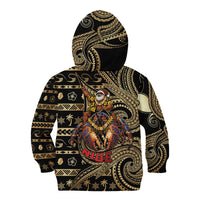 Niue Christmas Kid Hoodie Santa Riding Coconut Crab DT05 - Polynesian Pride
