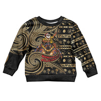 Niue Christmas Kid Ugly Christmas Sweater Santa Riding Coconut Crab